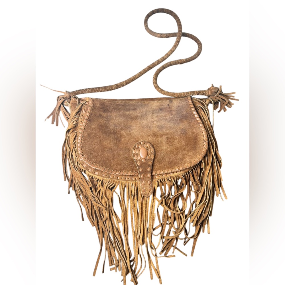 Pull and Bear Accessories Suede Fringe Tassel Bag